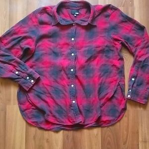 Aritzia Wilfred Free Plaid Button Up
